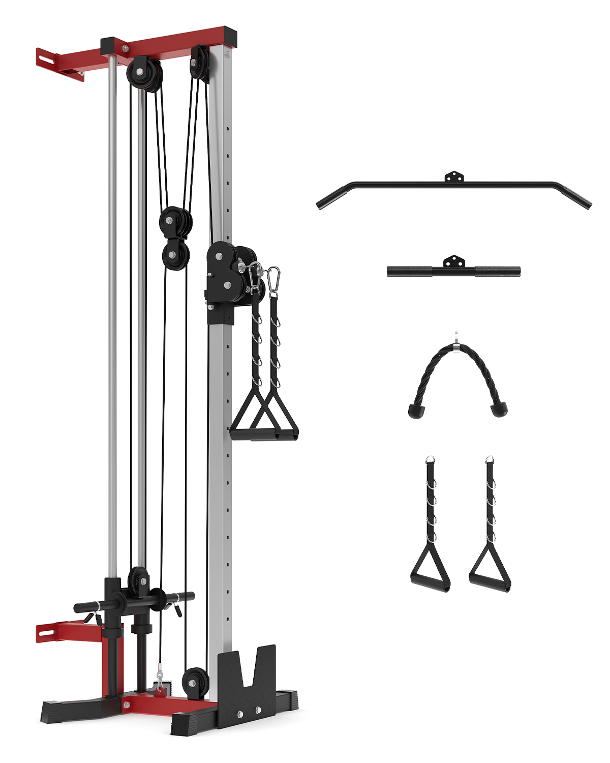 Lat Pulldown Cable - Wandmodel kabelapparaat met dubbele katrol –