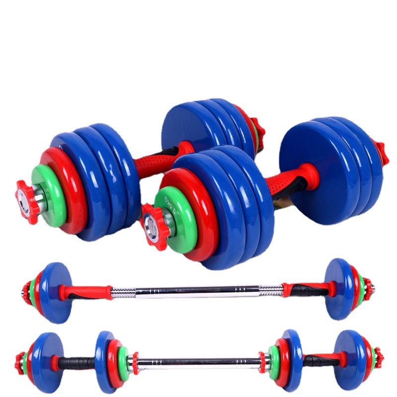 Home Gym Equipment Set - Gekleurde PVC-halters, verstelbare gewichtenset, fitnessapparatuur voor