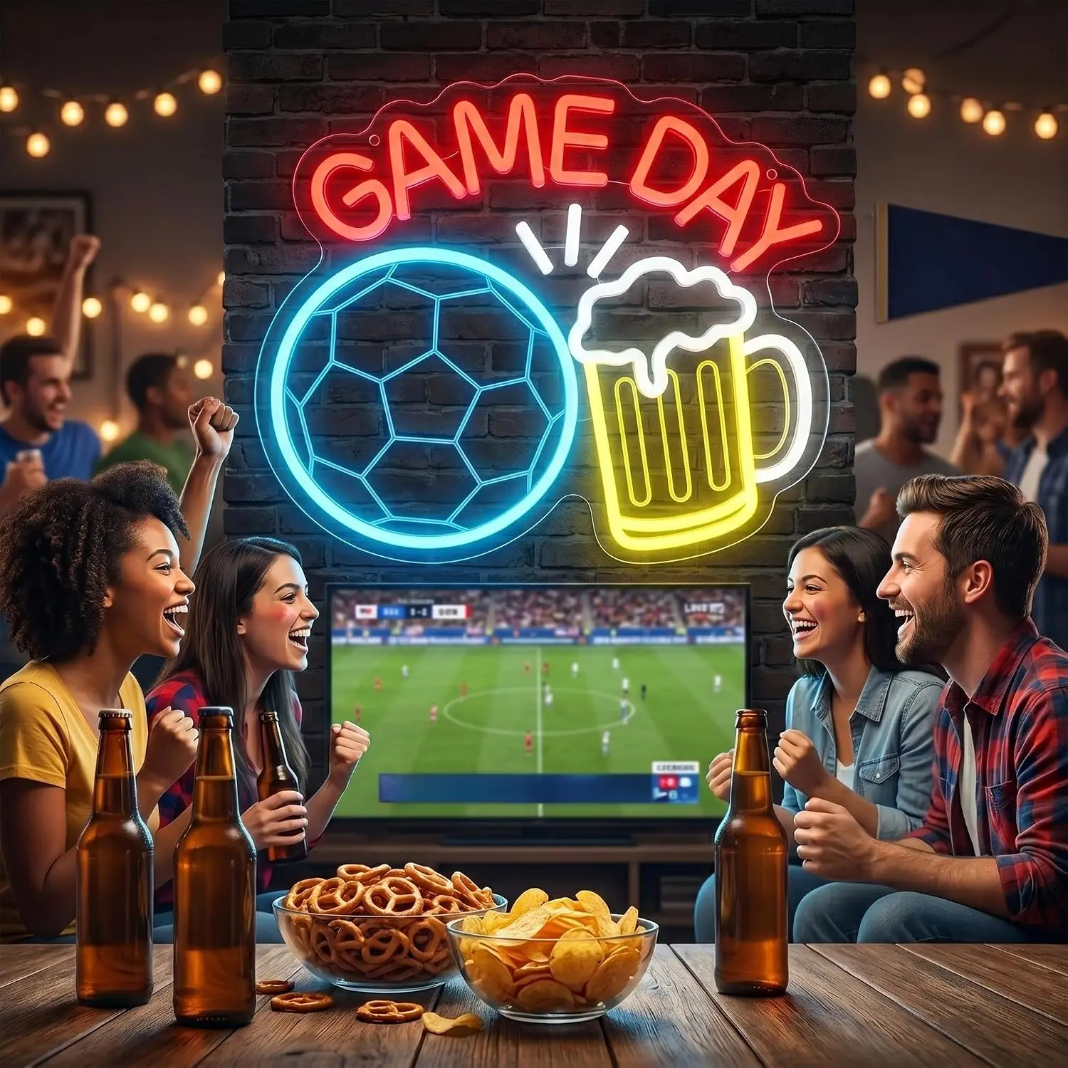 LED Neonbord Voetbal Neonlicht - Home Gym Neon Sign recensie en prijs