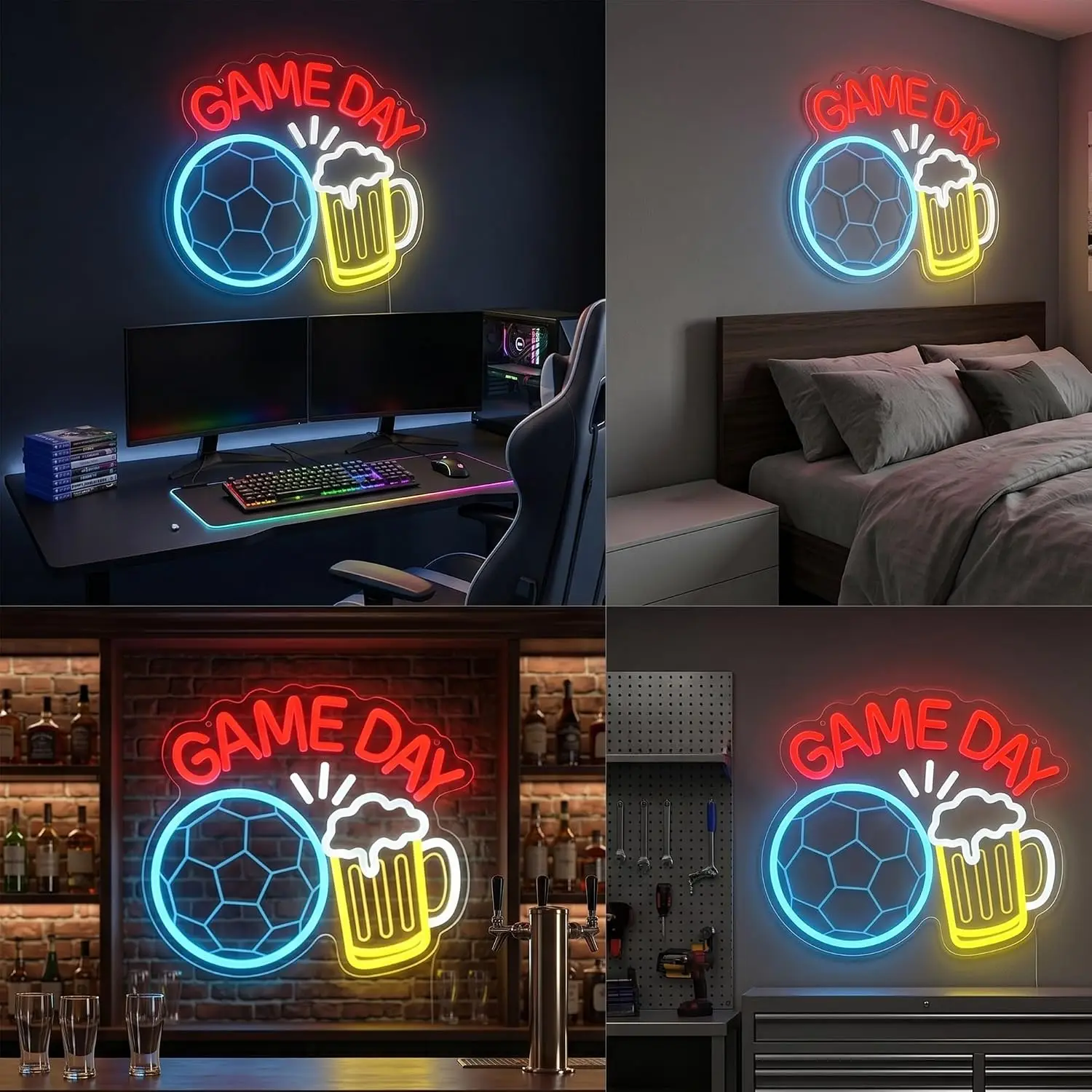 LED Neonbord Voetbal Neonlicht - Home Gym Neon Sign recensie en prijs