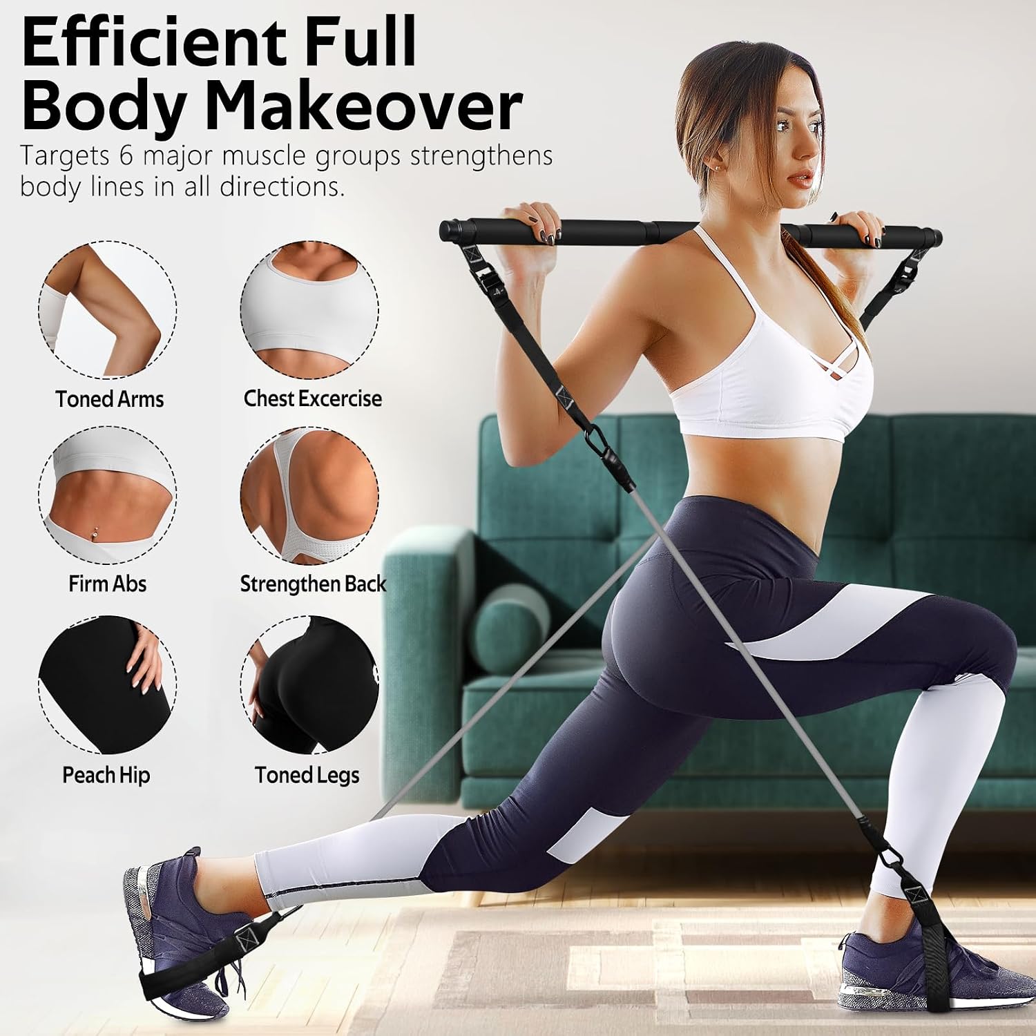 Workout Bar Fitness Resistance - Home Gym Equipment Set recensie en prijs