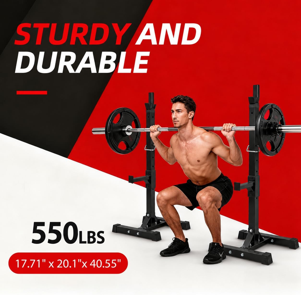 Verstelbare Squat Rack Stands  - Home Gym Portable recensie en prijs
