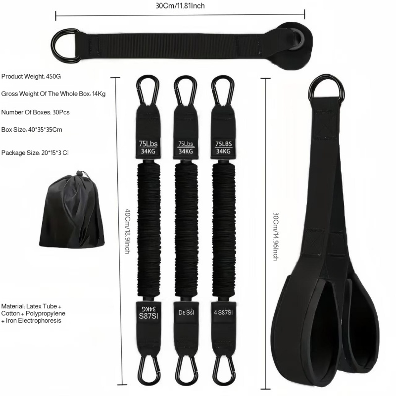 Resistance Bands Set Triceps T - Home Gym Routine recensie en prijs