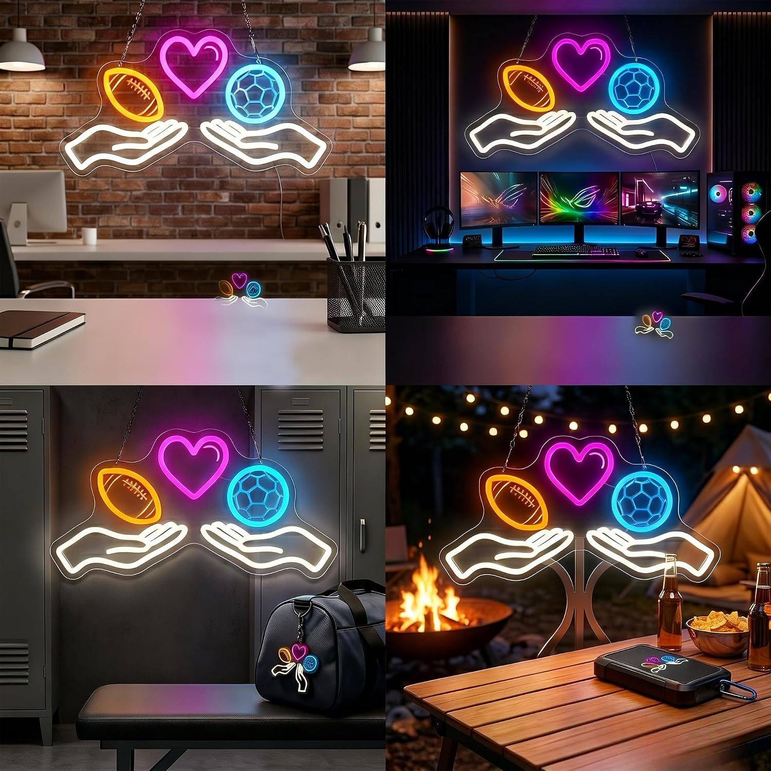 LED Neonbord Voetbal Neonlicht - Home Gym Neon Sign recensie en prijs